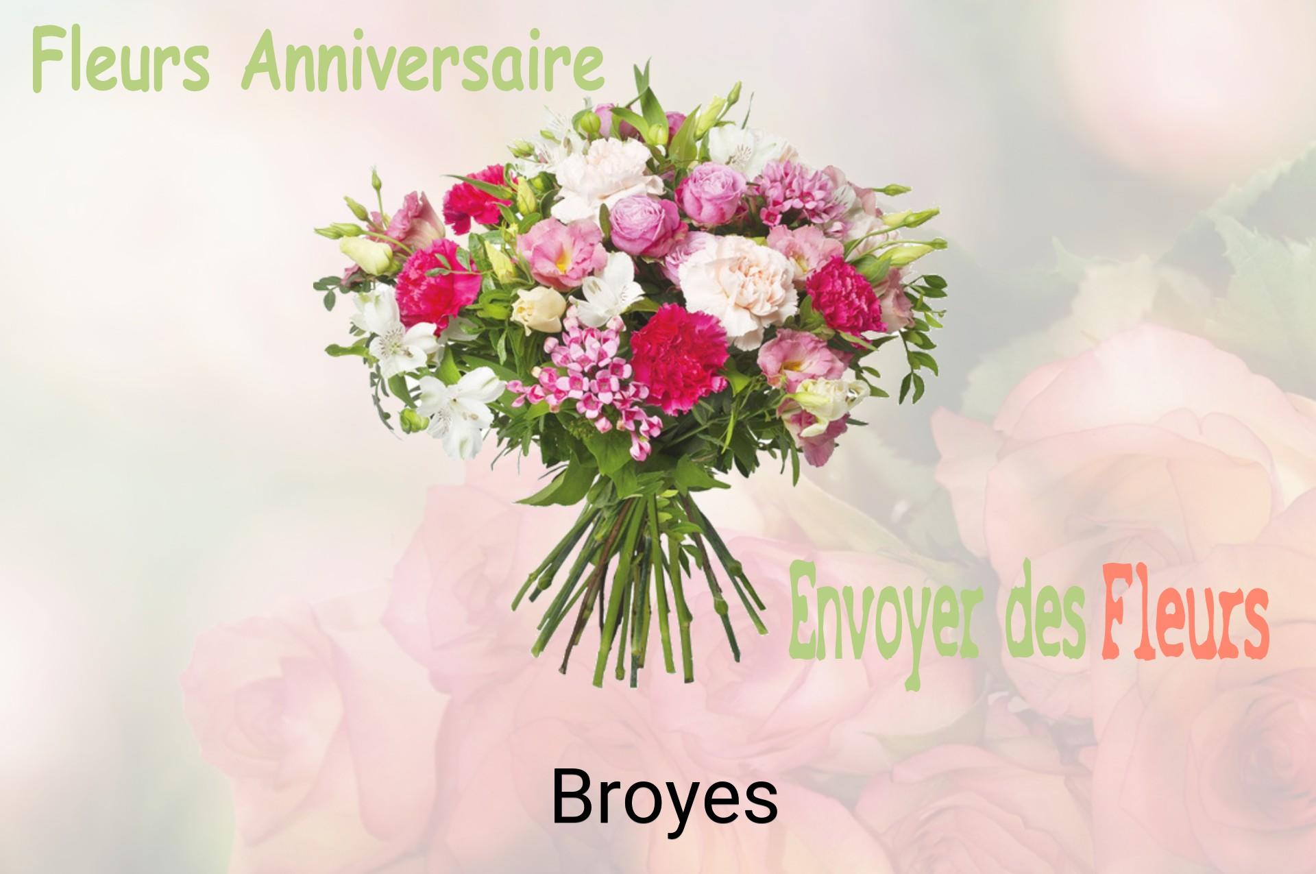 Bouquet de fleurs d’anniversaire livré à Broyes