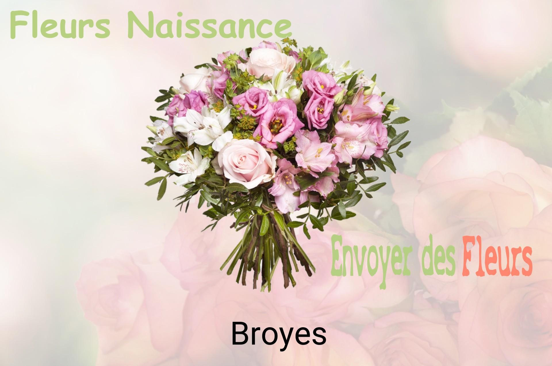 Bouquet de fleurs de naissance livré à Broyes
